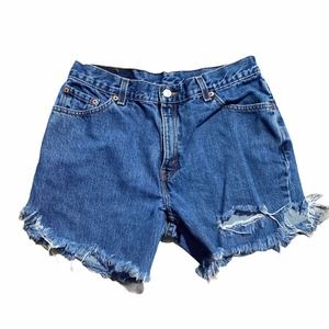 Levis 517 Bootcut Cutoff Jean Shorts 13 Jr. M Distressed Mid Rise